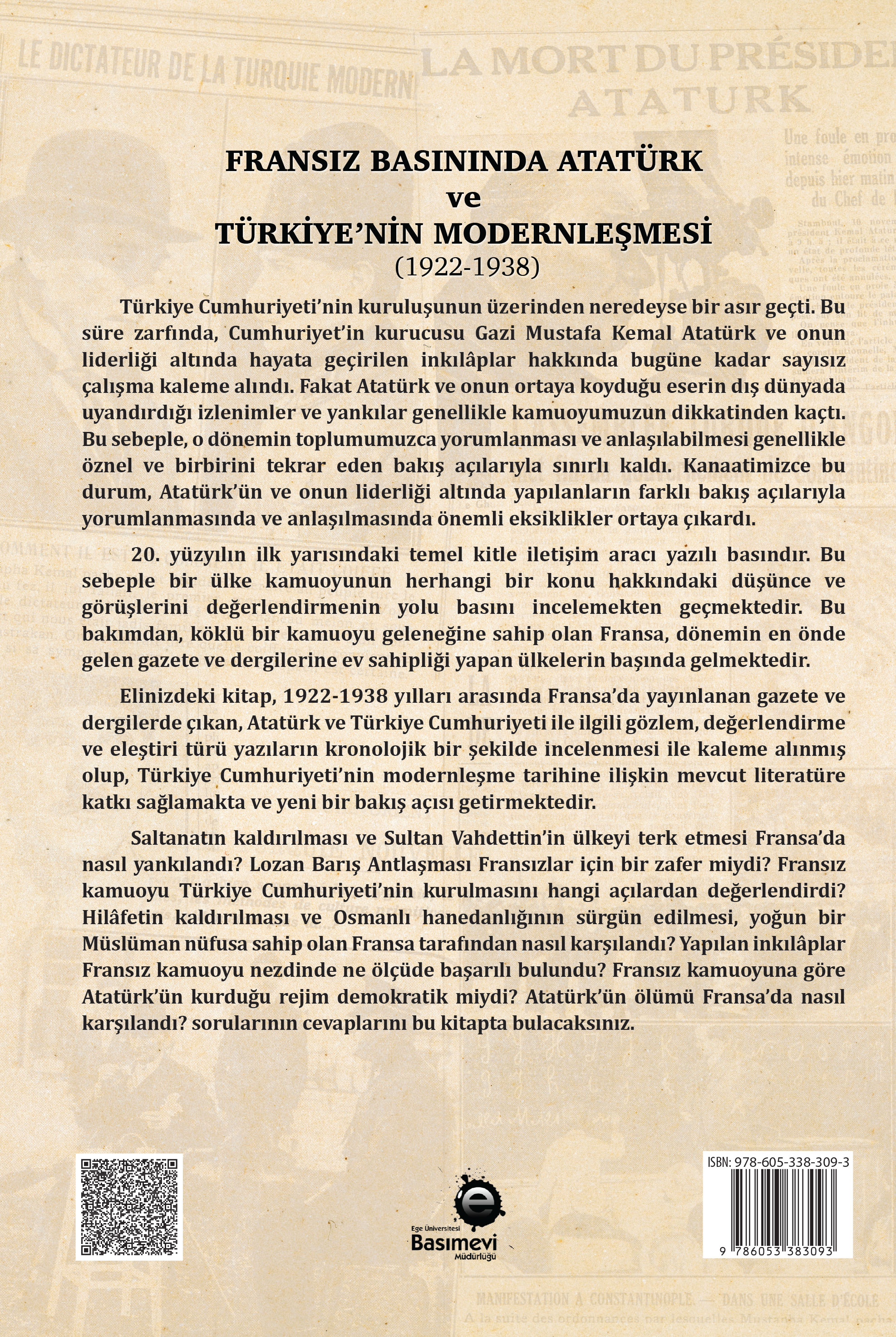 Fransız Basınında Atatürk ve Türkiye'nin Modernleşmesi (1922-1938)