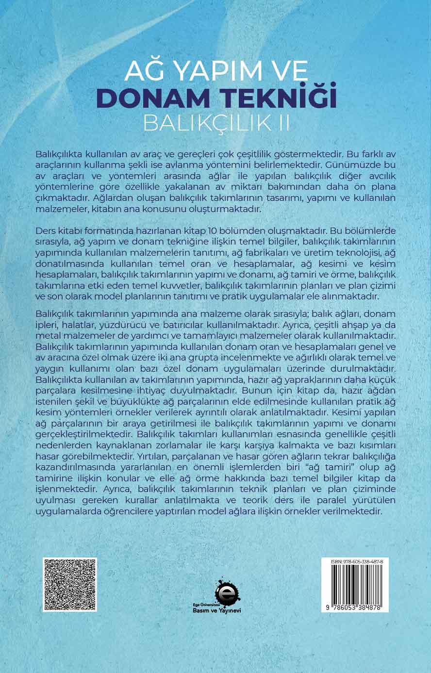 Ağ Yapım ve Donam Tekniği (Balıkçılık II) (Güncellenmiş 3. Baskı)