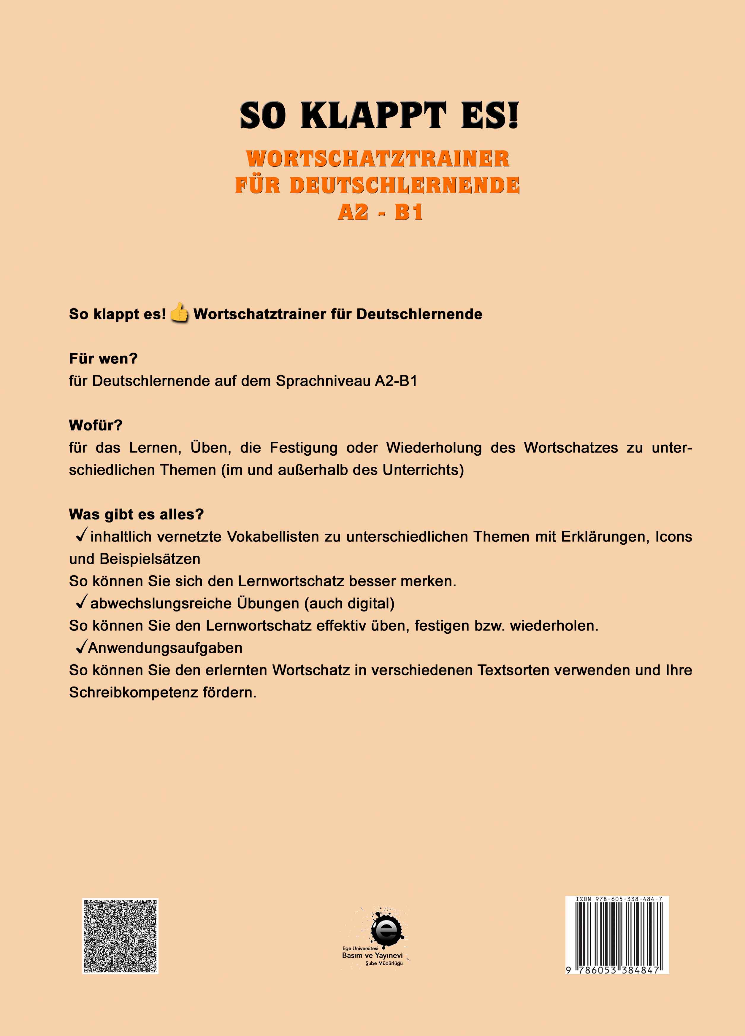 SO KLAPPT ES! Wortschatztrainer Für Deutschlernende A2-B1  (Vierte Auflage)