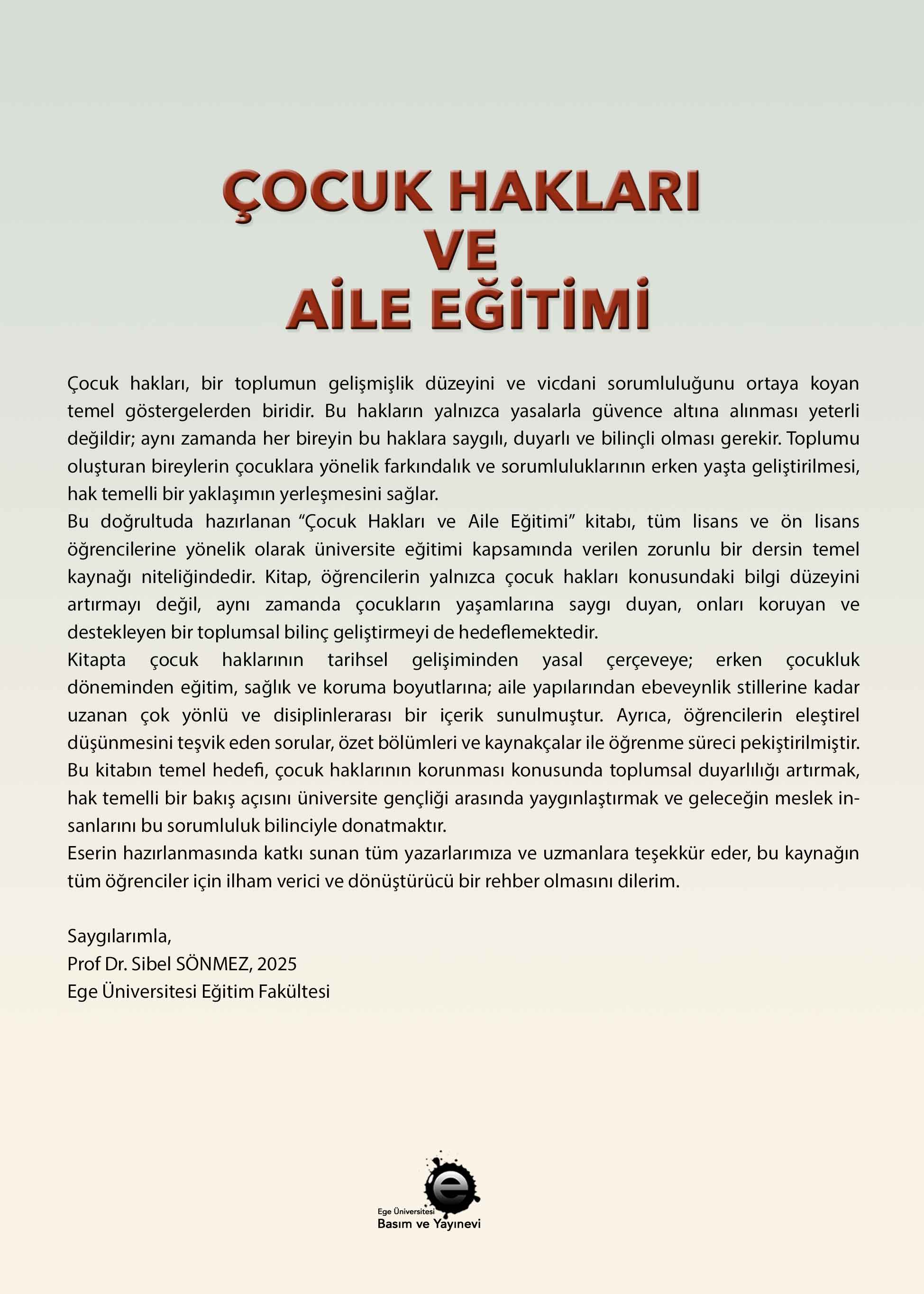 Çocuk Hakları ve Aile Eğitimi