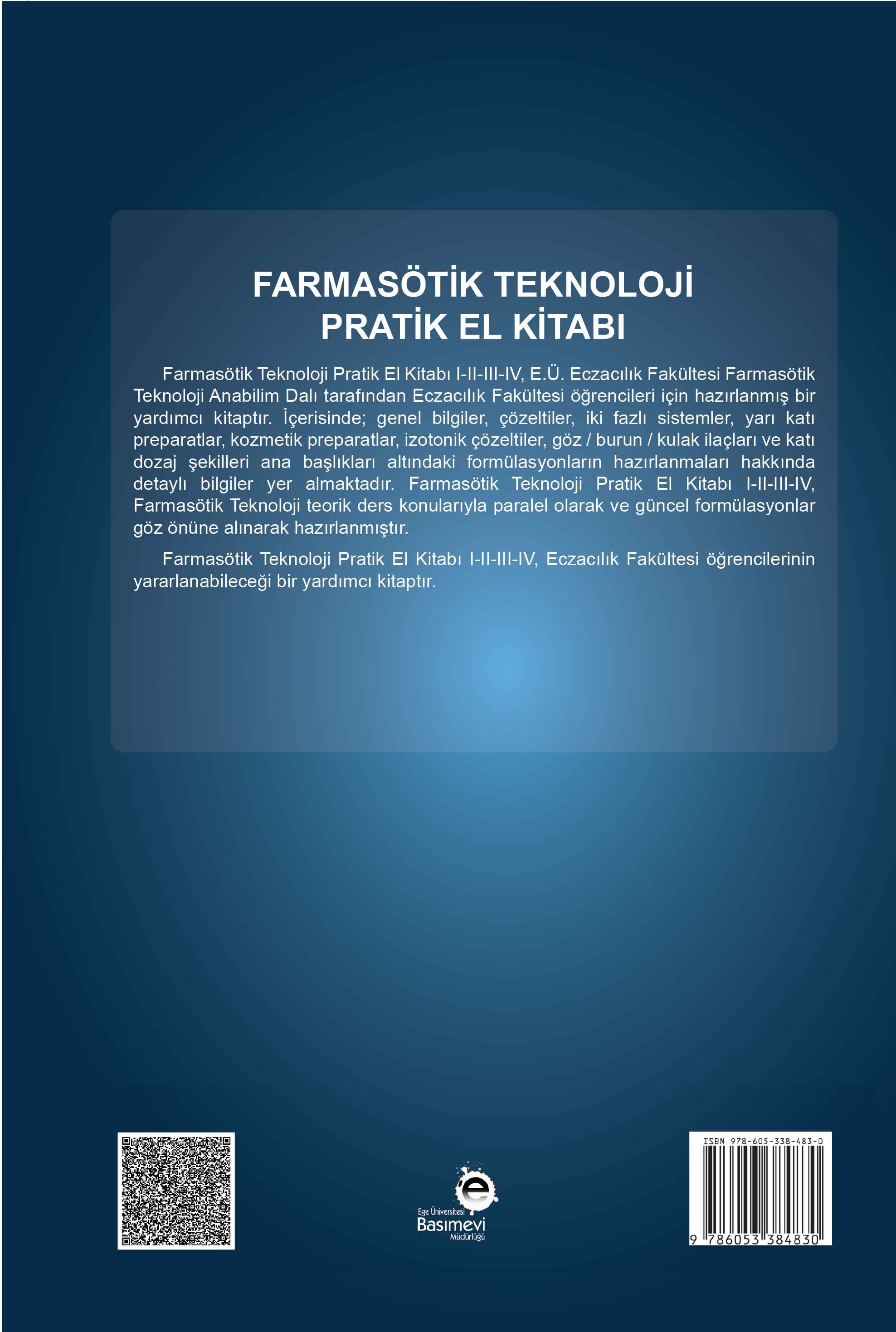 Farmasötik Teknoloji Pratik El Kitabı I II III IV 
